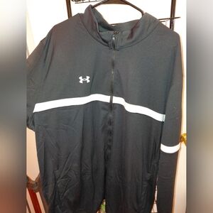 Under Armour Black Jacket with White Stripe Zipper